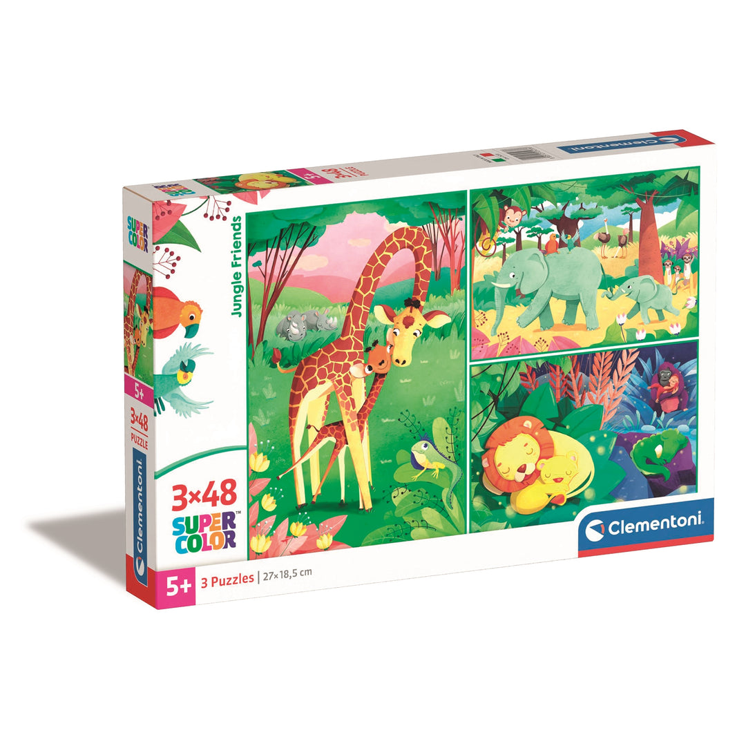 Clementoni Jungle Friends 3-Pack 48 Piece Puzzles