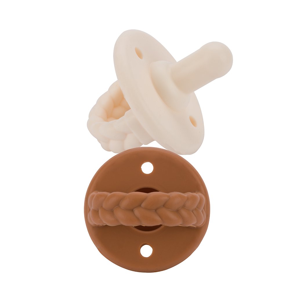 coconut and toffee Sweetie Soother™ | 2 Pack of Silicone Soothers from Itzy Ritzy
