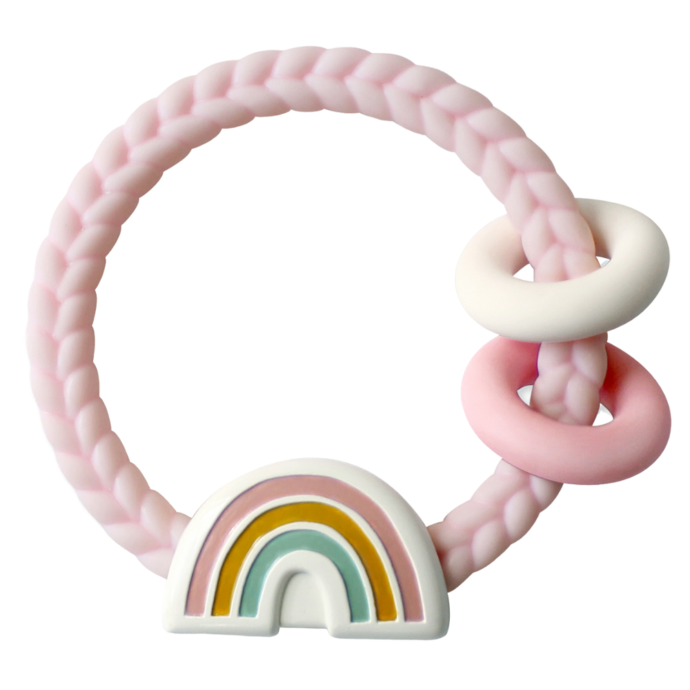 Ritzy Rattle™ | The BEST Rattle and Teething Toy | Pink Rainbow