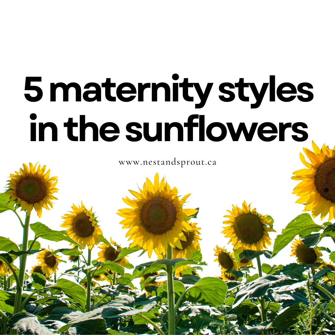 Sunflower Field Outfit Ideas for Pregnant and Postpartum Moms