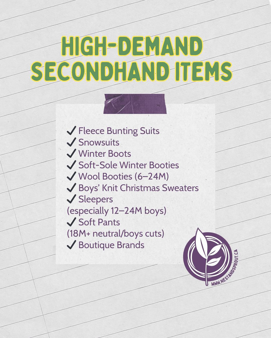 What We’re Looking For Right Now (High-Demand Secondhand Items) - Nest and Sprout