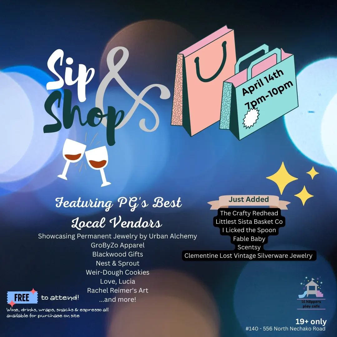 Sip & Shop with Nest & Sprout and Local Vendors at Lil Hoppers Play Cafe on April 14th