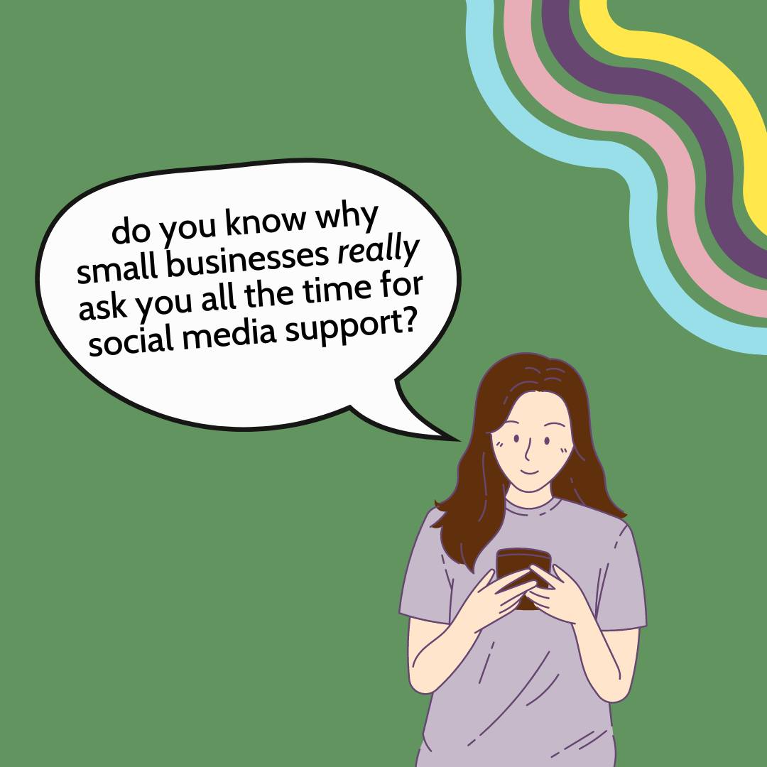 Do you know why small businesses ask for help on social media?