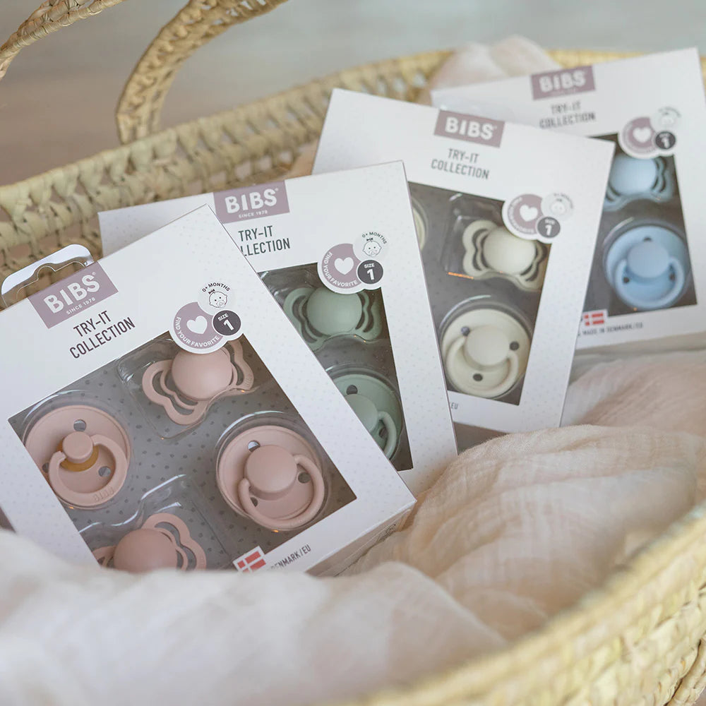 Find Your Baby's Perfect Pacifier with the Bibs Try It Kit: Now Available at Nest & Sprout
