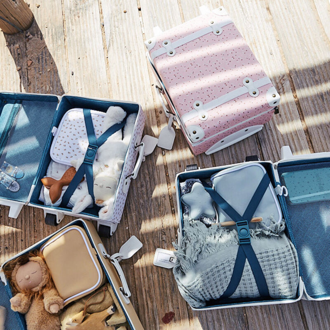 Get Ready for Adventure with Olli Ella's See-Ya Suitcase and Wash Bag Collection!