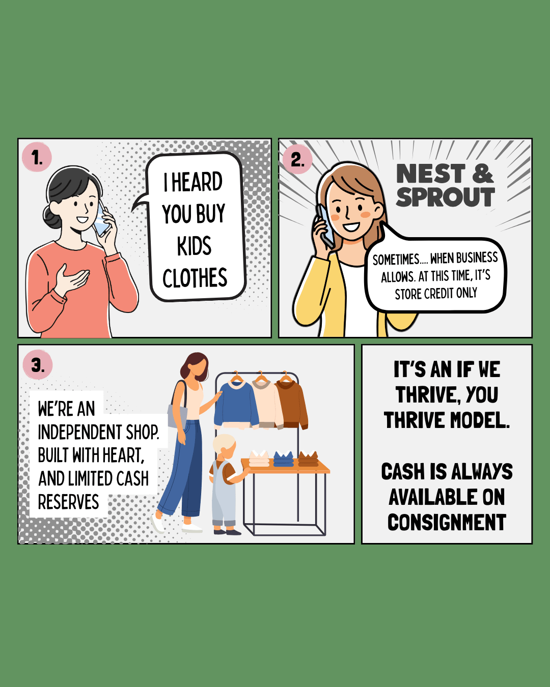 Why We Can’t Always Offer Cash Buy-Outs And How Consignment Helps Us All Thrive - Nest and Sprout