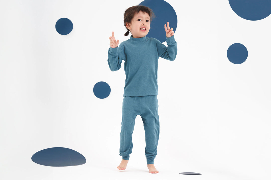 Nest Designs Kids' Mock Neck Long Sleeve Shirt and Cozy Tanboocel Pants: A Must-Have for Your Child's Wardrobe
