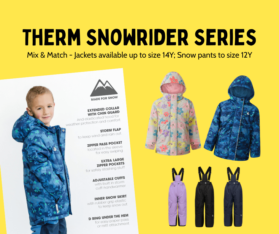 Therm Snowrider Kids Winter Jacket & Snowpants Set | Warm, Waterproof & Affordable Outerwear in Canada - Nest and Sprout