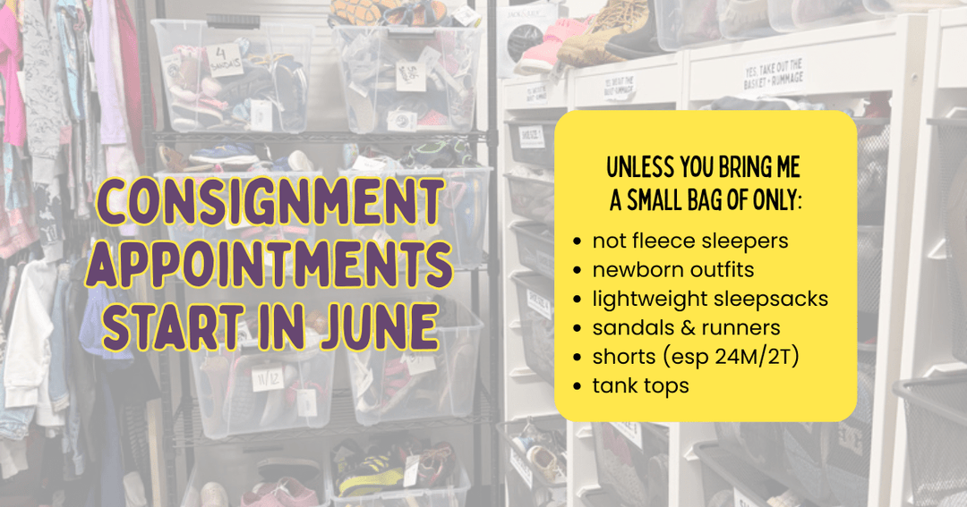 We are still closed for consignment intake - Nest and Sprout