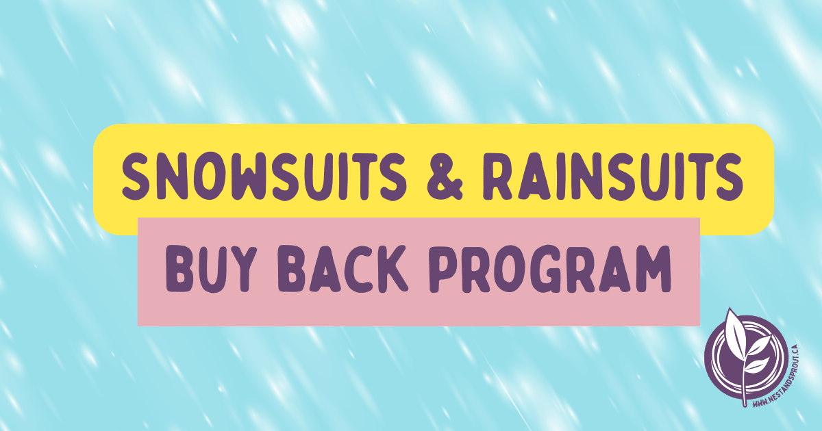 Outgrown is our favourite size: trade in your kid's snowsuit or rainsuit this fall - Nest and Sprout