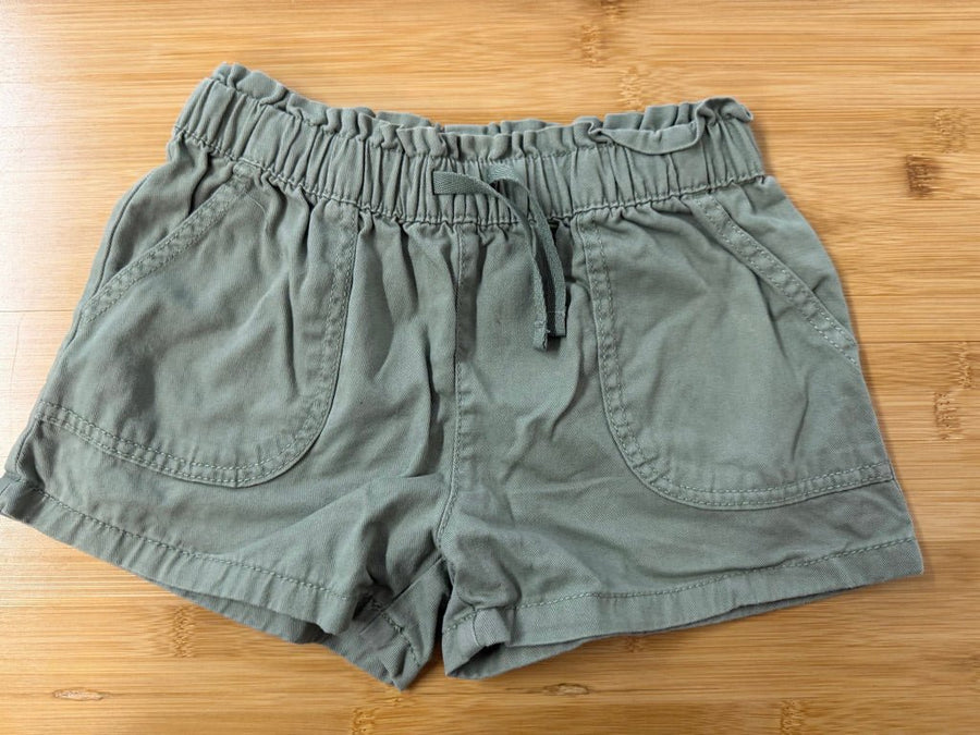 OshKosh Paper Bag Waist Shorts – 7 | Green - Nest and Sprout - Consignment