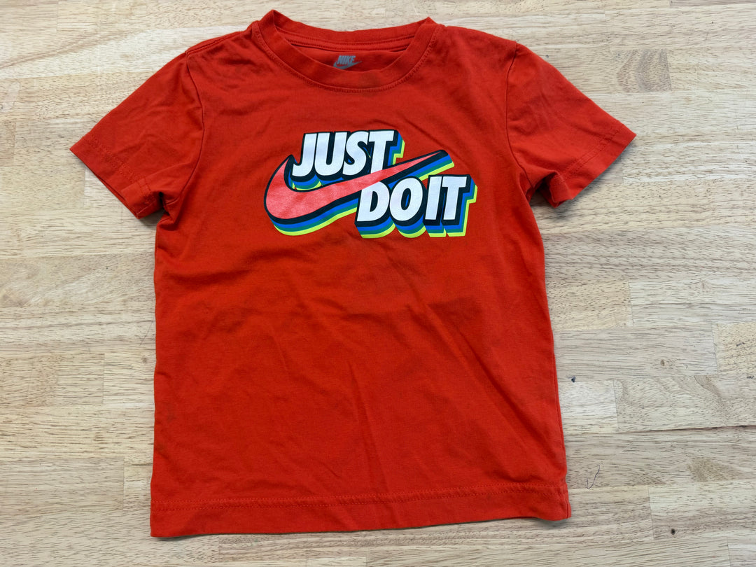 Nike Just Do It Graphic Shirt – 6 | Orange Short Sleeve