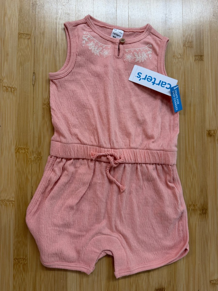 Carter's Romper – 18 Months | Peach NWT - Nest and Sprout-Consignment