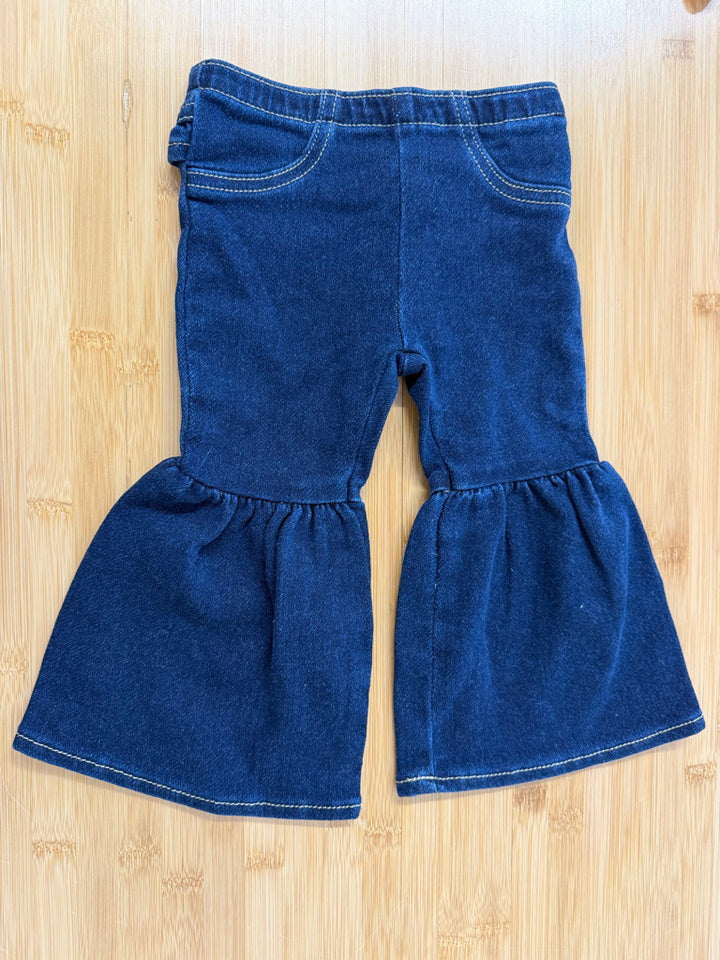 Wrangler Wide Flare Leg Jeans – 12M | Dark Wash Excellent Like New