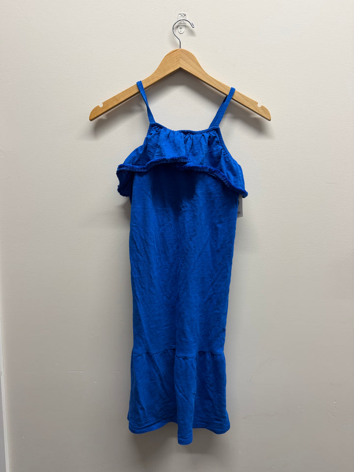 Tea Collection Fringe Midi Dress – 8 | Royal Blue Strap Cotton