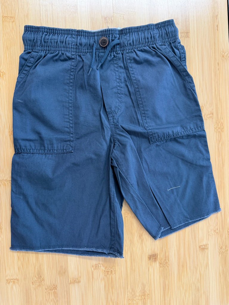 OshKosh Chino Shorts – 8 | Charcoal Raw Edge 100% Cotton Excellent - Nest and Sprout-Consignment