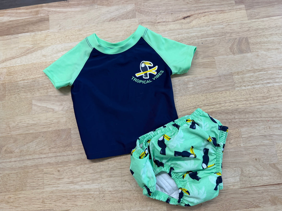 George Tropical Swim Set with Swim Diaper | Size 12–18M