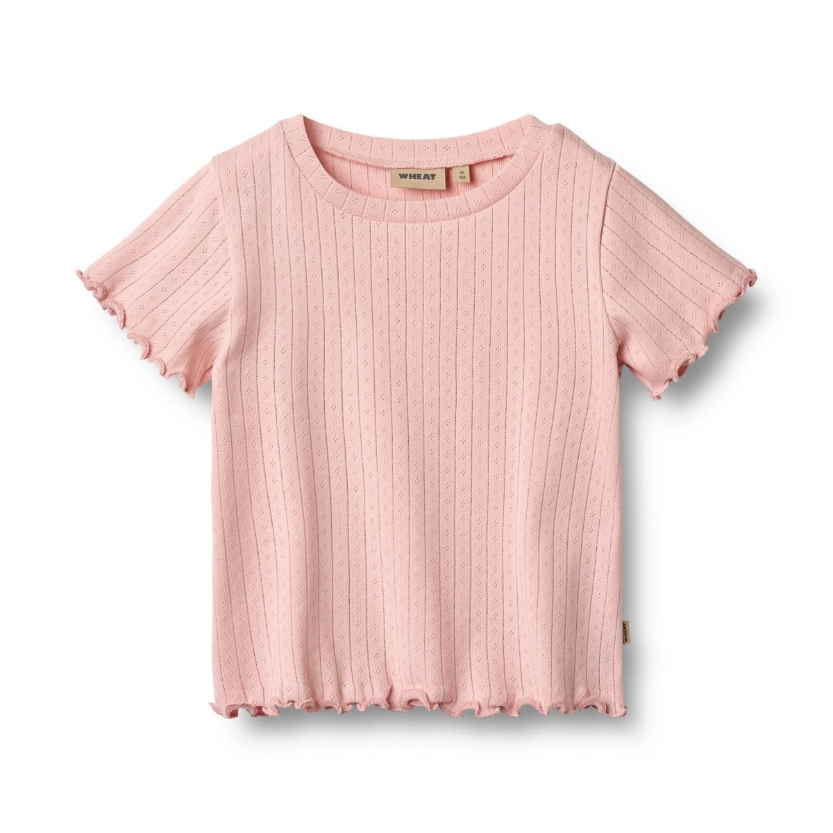 Kids Ribbed T-Shirt | Irene in Rose Sprinke FINAL SALE - Nest and Sprout - Wheat Kids