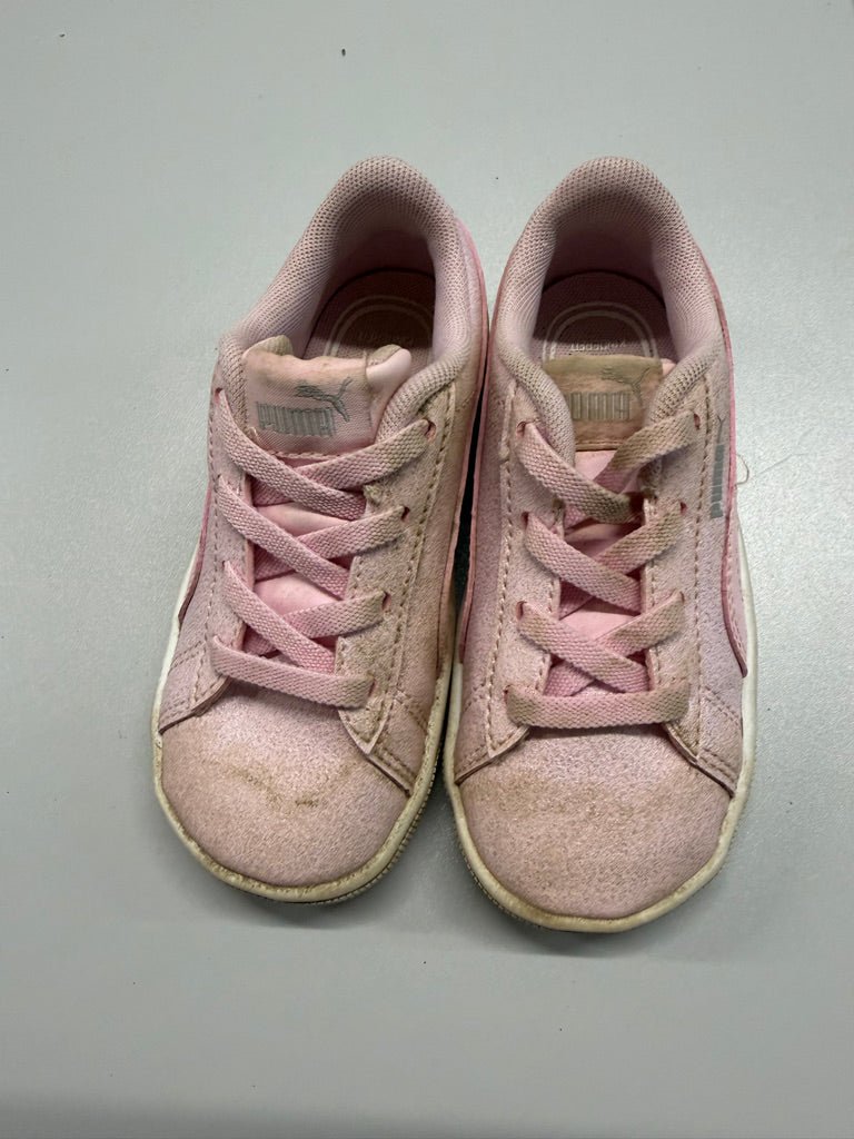 Puma Sneakers – 7 | Pink Elastic Lace | Play - Nest and Sprout - Consignment