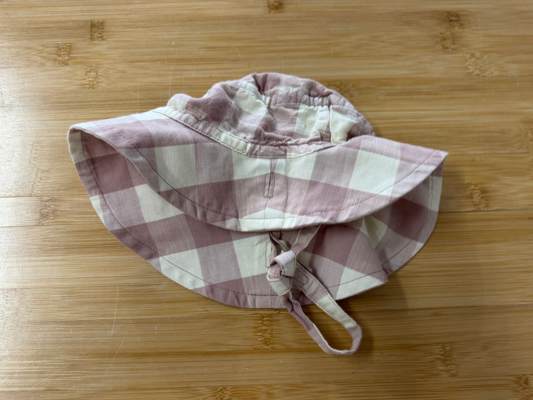 Pehr Sun Hat – 12-24 Months | Pink Plaid