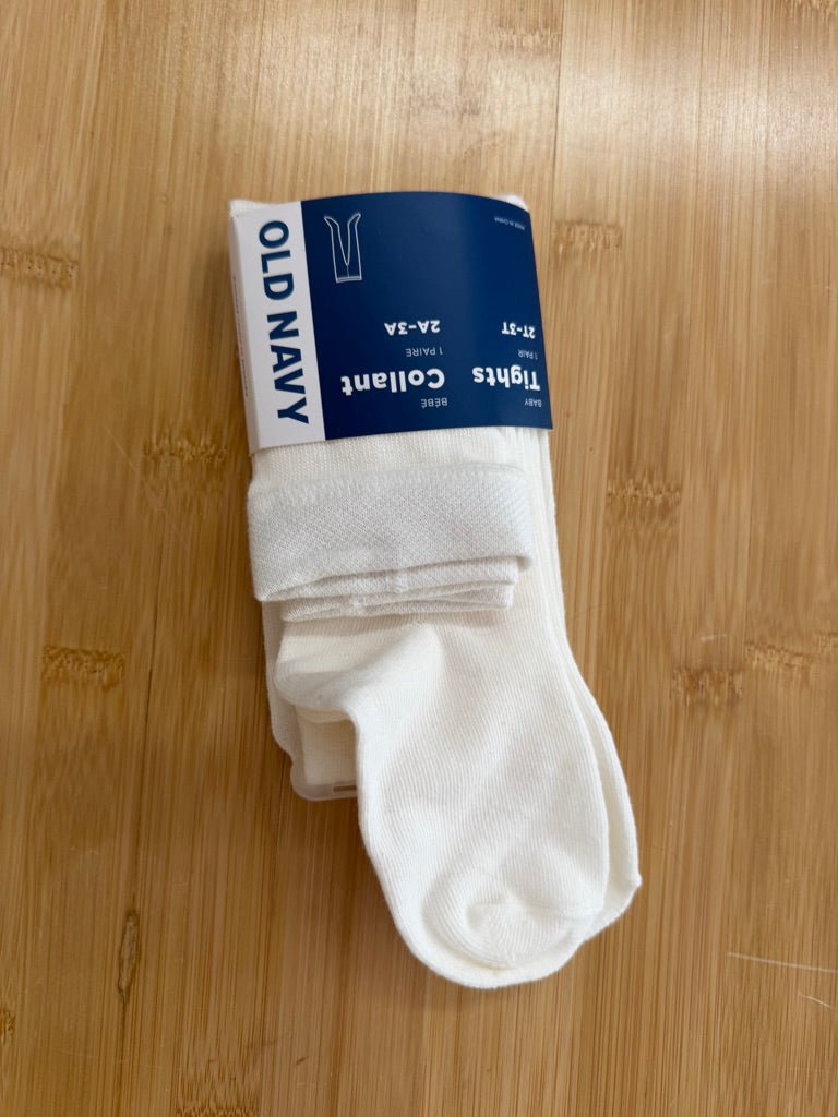 Old Navy White Tights – 2–3T | NIP - Nest and Sprout-Consignment
