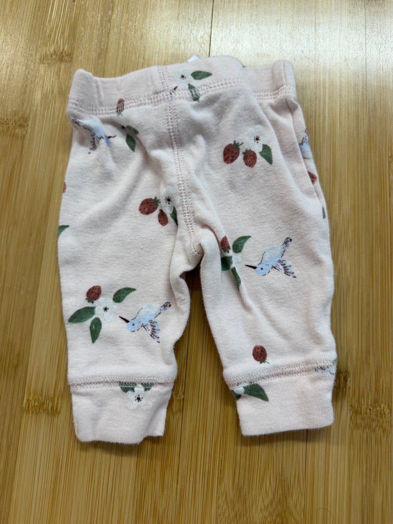 Carter's Leggings – Newborn | Light Pink Hummingbird - Nest and Sprout-Consignment