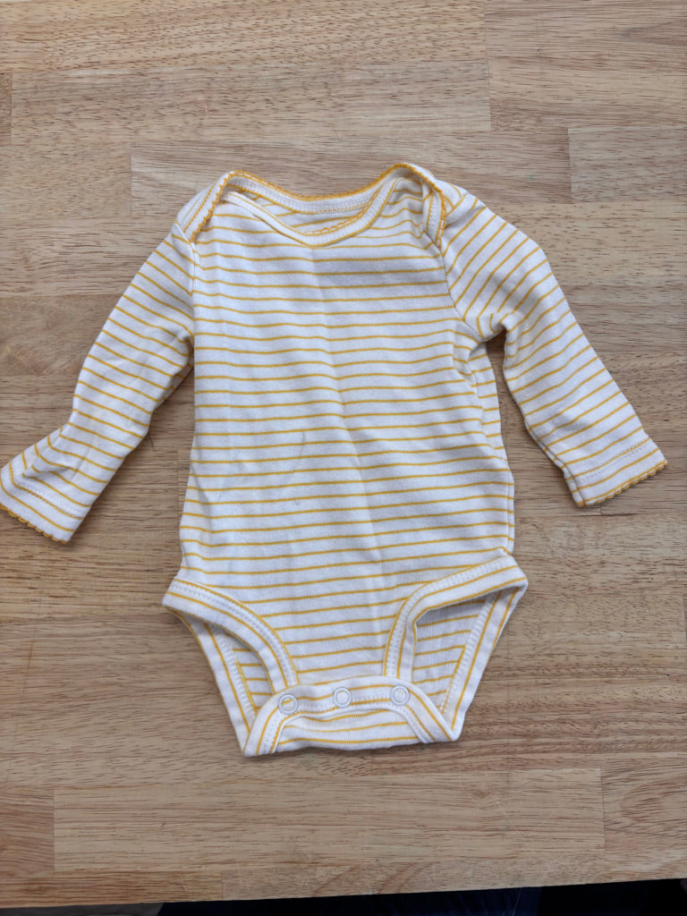 Carter’s Long Sleeve Bodysuit – Yellow Stripe