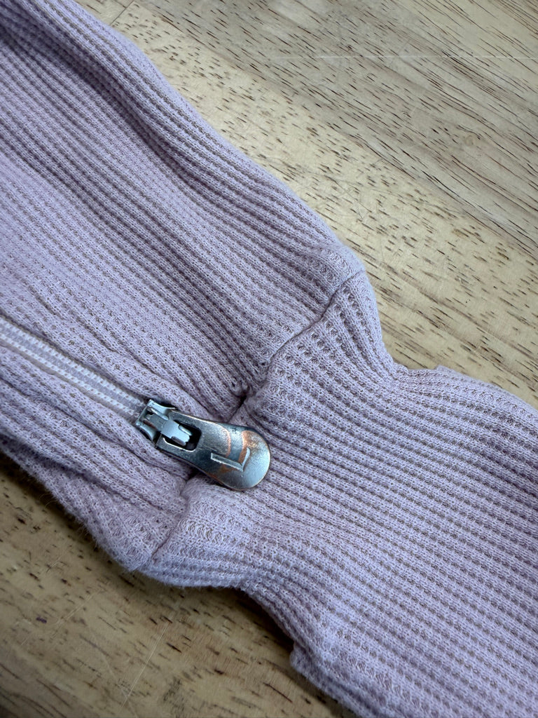 Loulou Lollipop Tencel Waffle Knit Sleeper – 6–12M | Dusty Pink