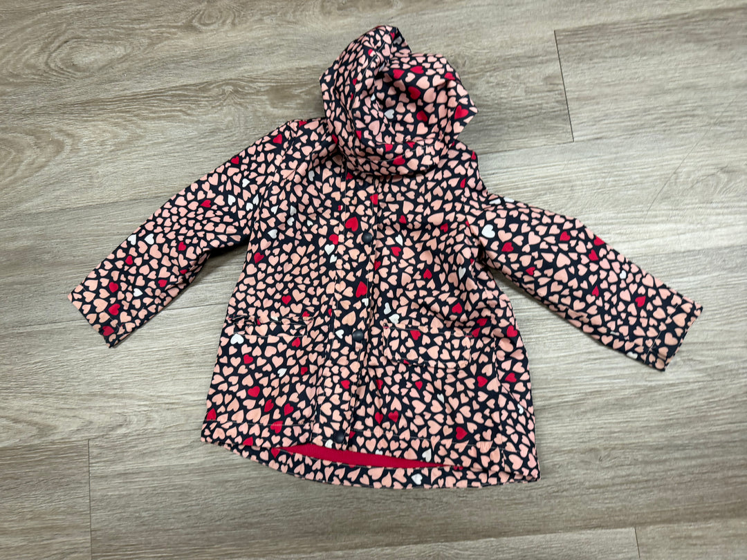 Joe Fresh Lightweight Fleece Jacket – 3 | Navy | Pink Hearts