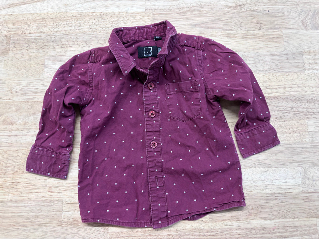 Zara / ZC Star Print Button-Up Shirt – 12M