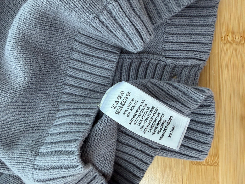 Pandemonium Knit Sweater – 4–5 (100cm) | Grey Button-Up Collar