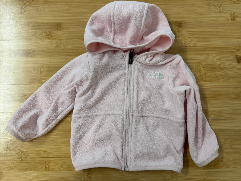 The North Face Fleece Jacket – 6–12M | Light Pink Hooded Lightweight