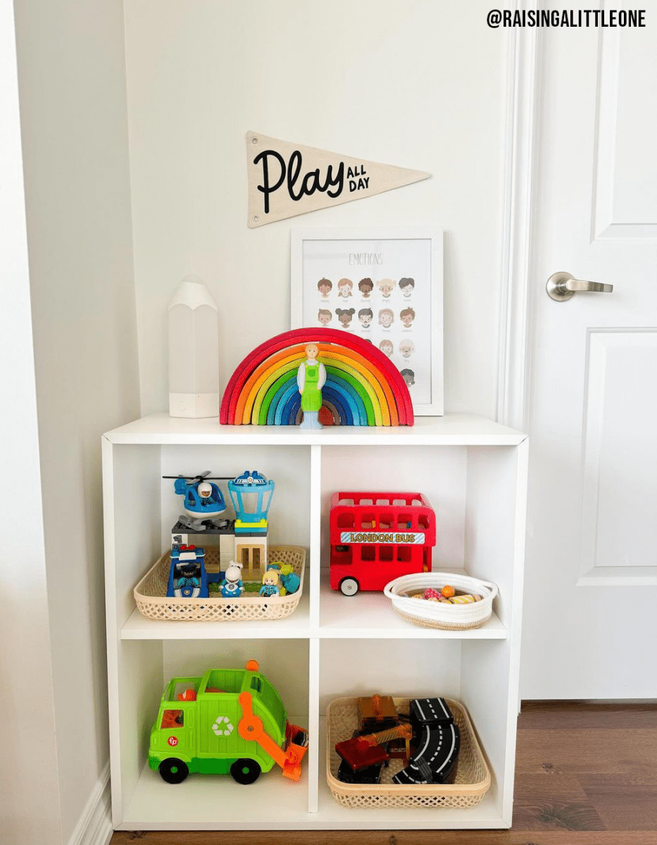 Play All Day Canvas Pennant Flag - Kids Playroom Decor - Nest and Sprout - Cherrypick