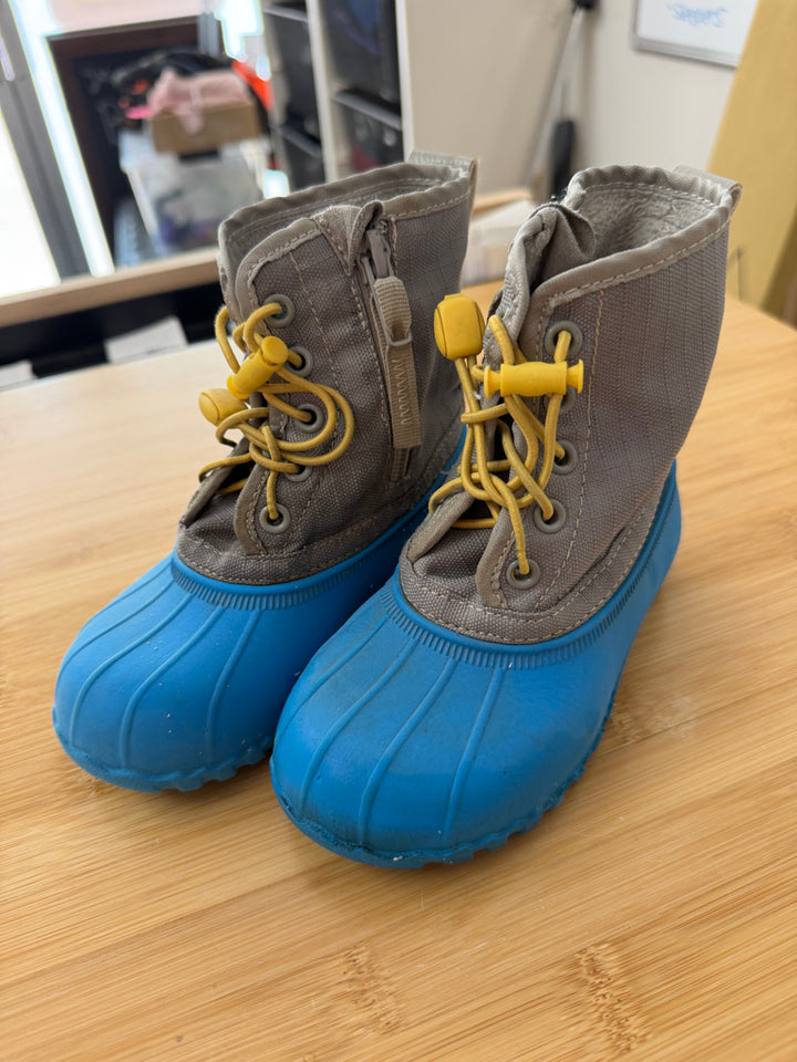 Native Jimmy Rain Boots – C8 (EU 24) | Light Grey & Blue No Insulation