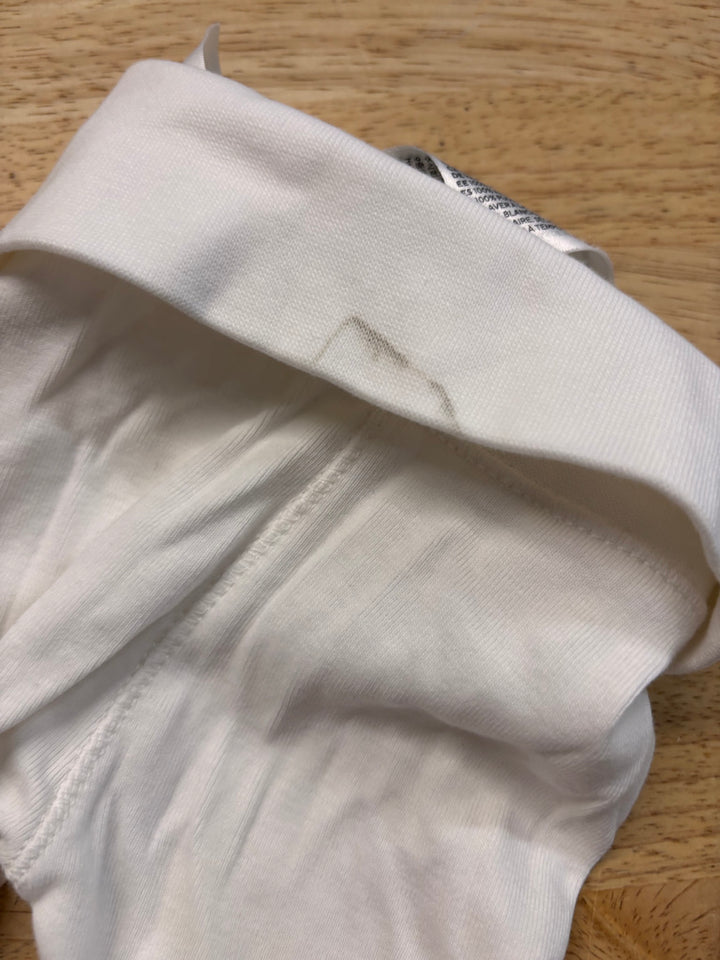 H&M Footed Leggings – Size 1-2M White Organic Cotton IMPERFECT