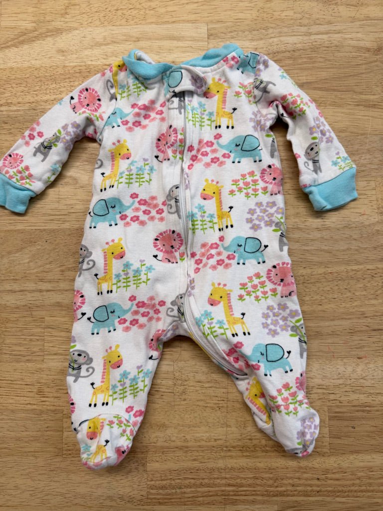 Koala Baby Sleeper – Newborn | White Safari Animals Footed - Nest and Sprout - Consignment