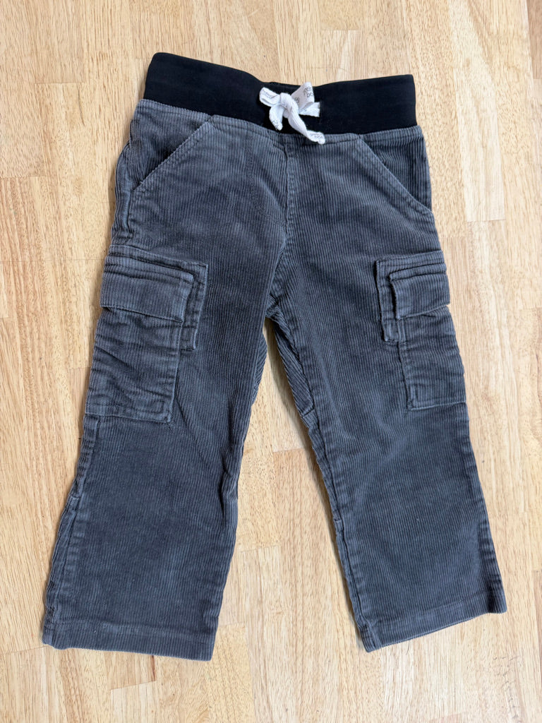 Peekaboo Beans Corduroy Pants – 2 | Grey