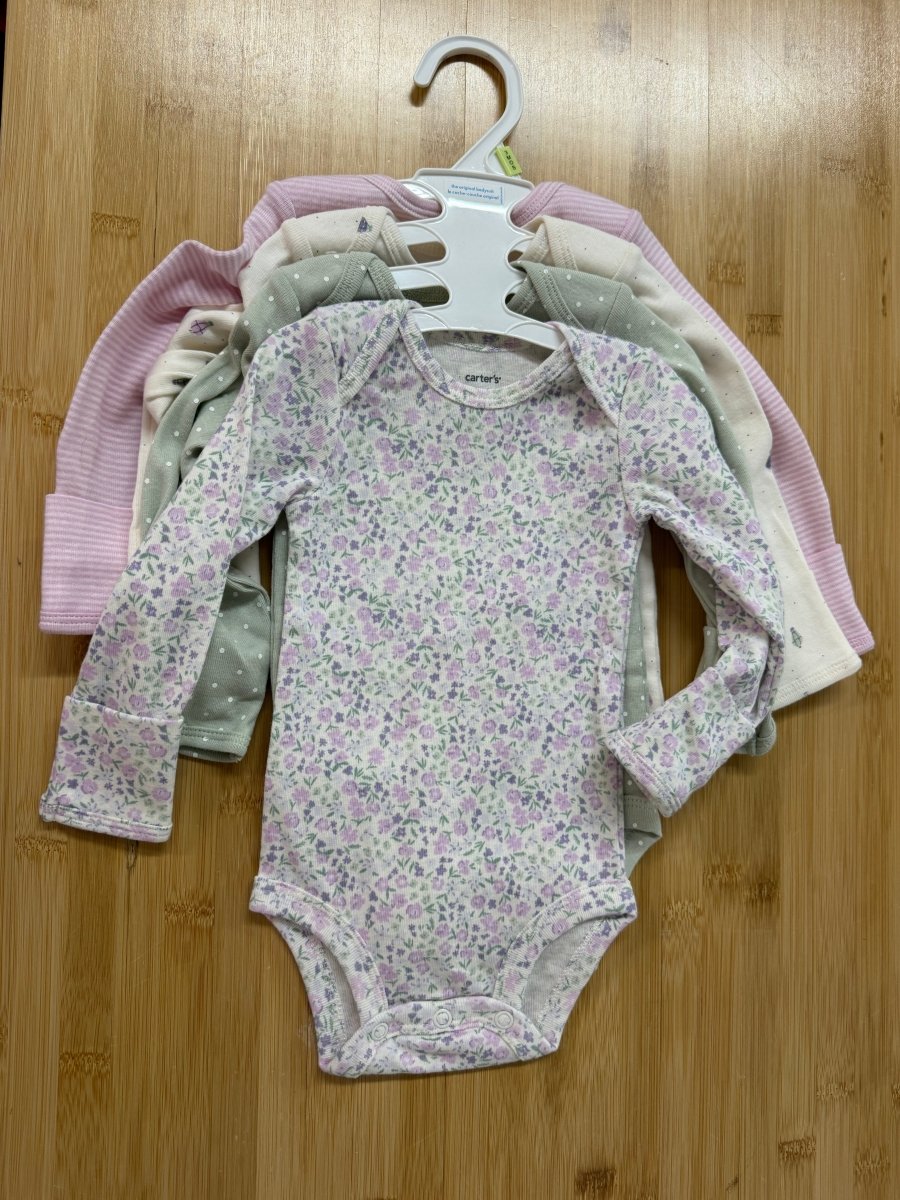 Carter's Long Sleeve Bodysuit – 3 Months | Pink | Set of Four NWT - Nest and Sprout-Consignment