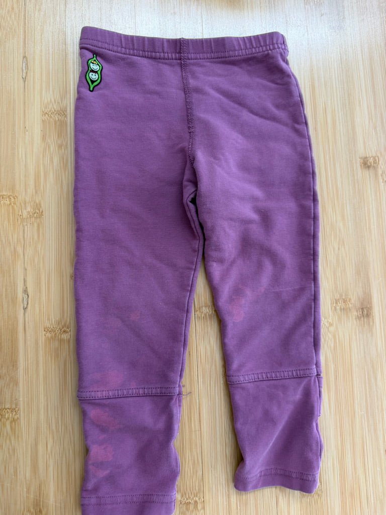 Peekaboo Beans Leggings – 3 | Purple Bleach Fade | Play - Nest and Sprout-Consignment