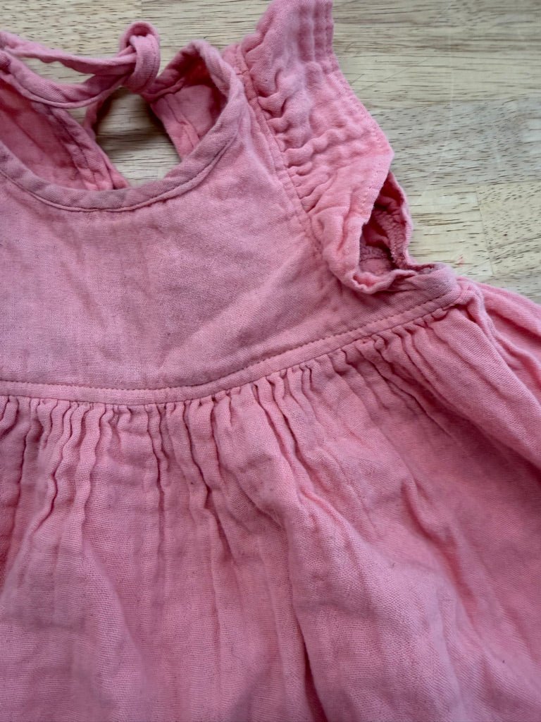 Nest & Nurture Muslin Dress – 6–12M | Pink - Nest and Sprout - Consignment