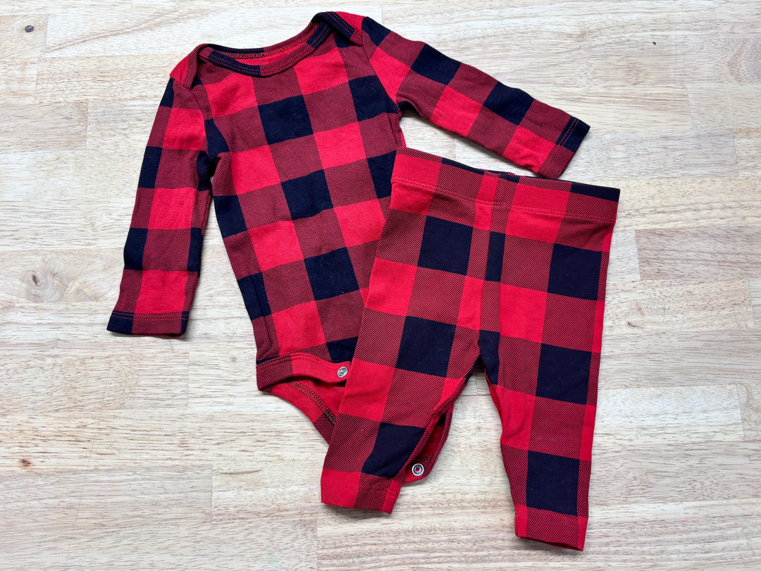 Joe Fresh 0–3M Buffalo Plaid Set
