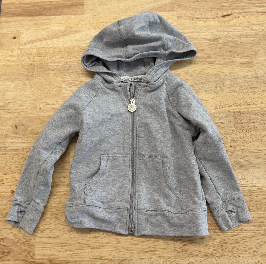 Peekaboo Beans Zip Hoodie – | 2t Light Grey