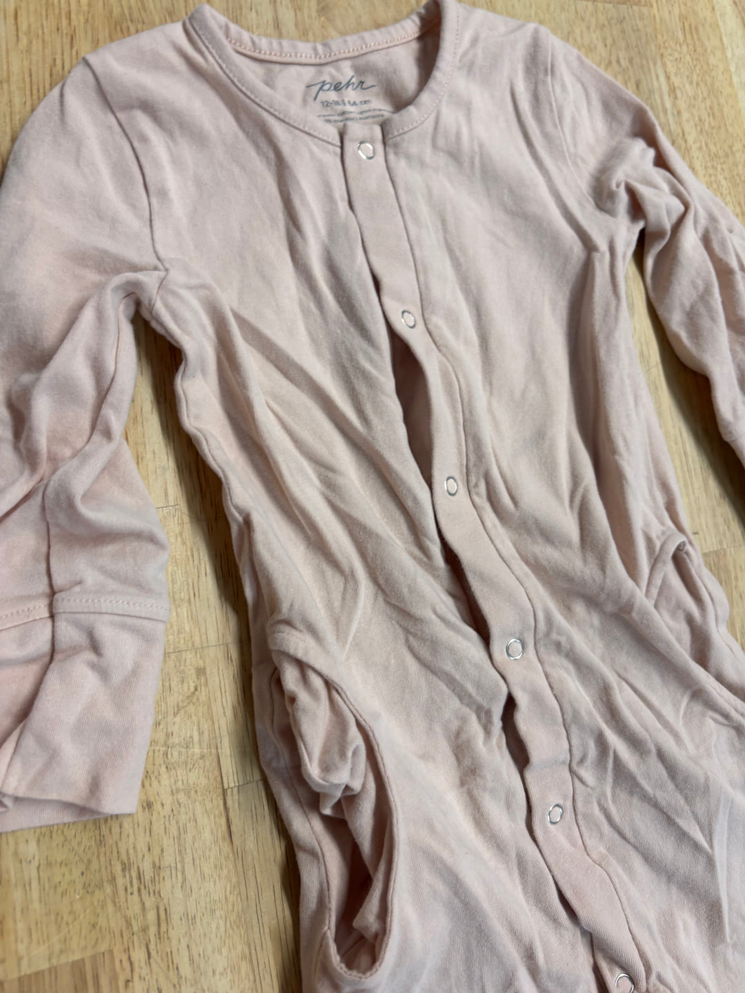 Pehr Light Pink Snap-Up Romper 12-18M