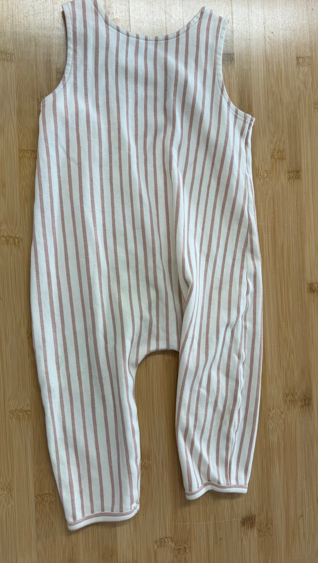 Pehr Stripes Away Overalls – 2T | Dusty Pink | Cream Stripe