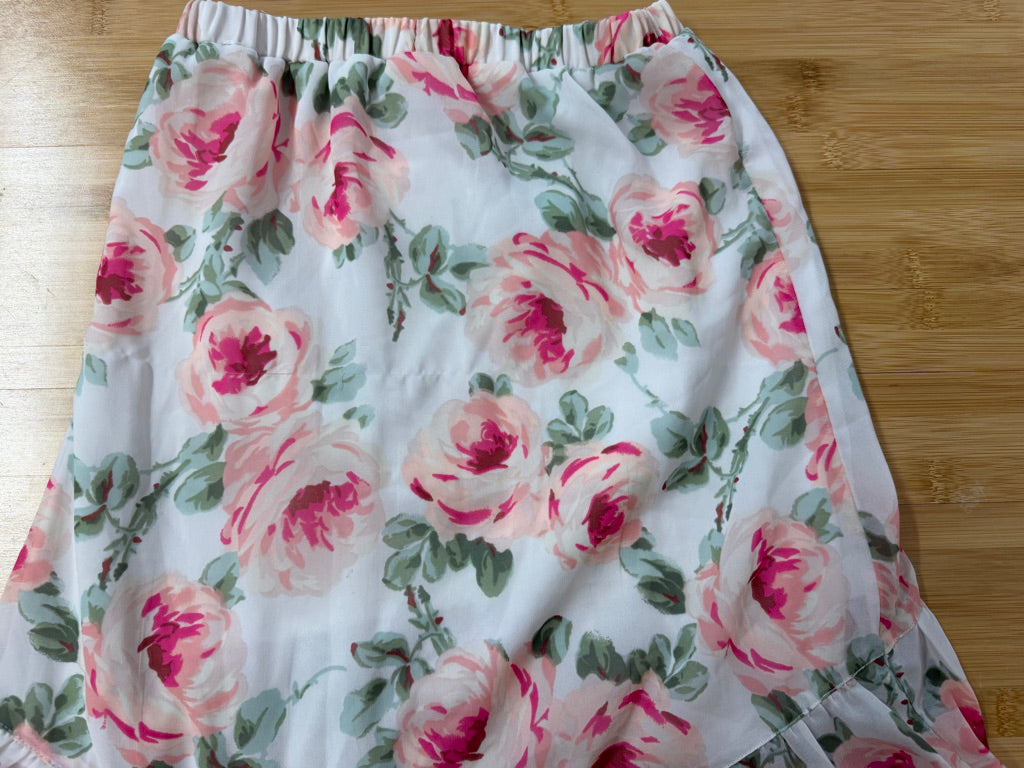The Children's Place Rayon Floral Skirt – 7/8 | High-Low Cut | Play