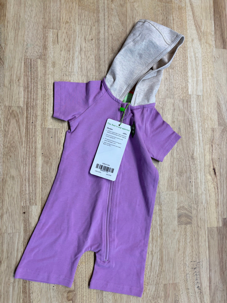 Peekaboo Beans Hooded Shortall – Periwinkle (NWT) | 6–12M