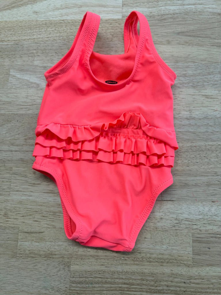 Old Navy One - Piece Swimsuit – 6–12M | Neon Orange - Nest and Sprout - Consignment