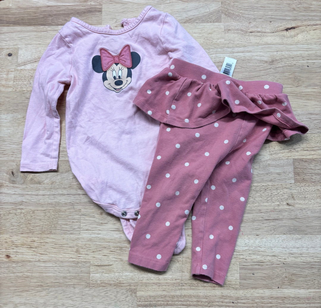 Joe Fresh Minnie Mouse Skirted Leggings Set – 6–12M