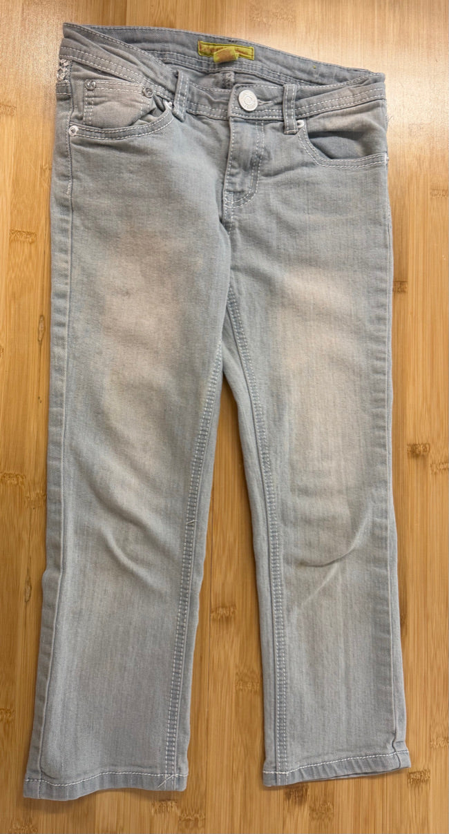 Catherine Malandrino Jeans – 10 | Light Wash White Stitching Decorative