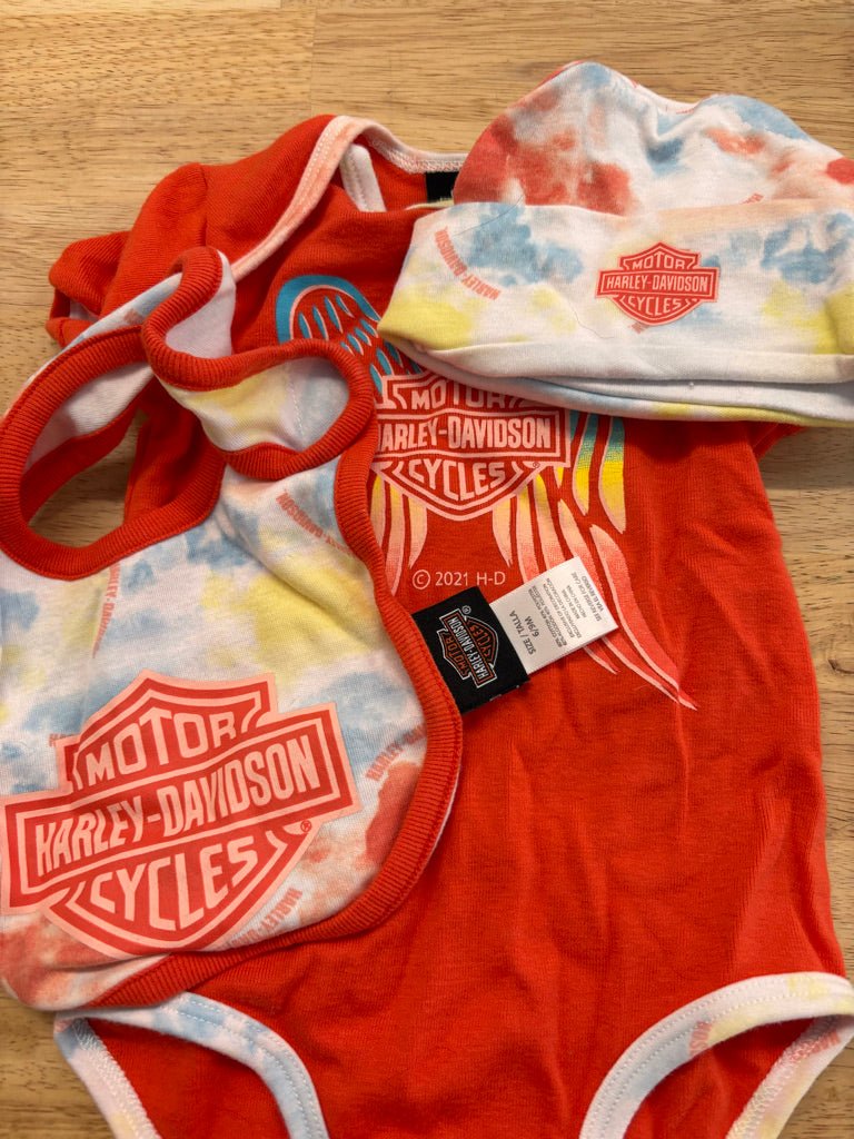 Harley Davidson 3 - Piece Set – Size 3–6M (Est.) - Nest and Sprout - Consignment
